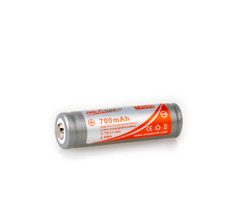 OrcaTorch 14500 Battery 750Mah