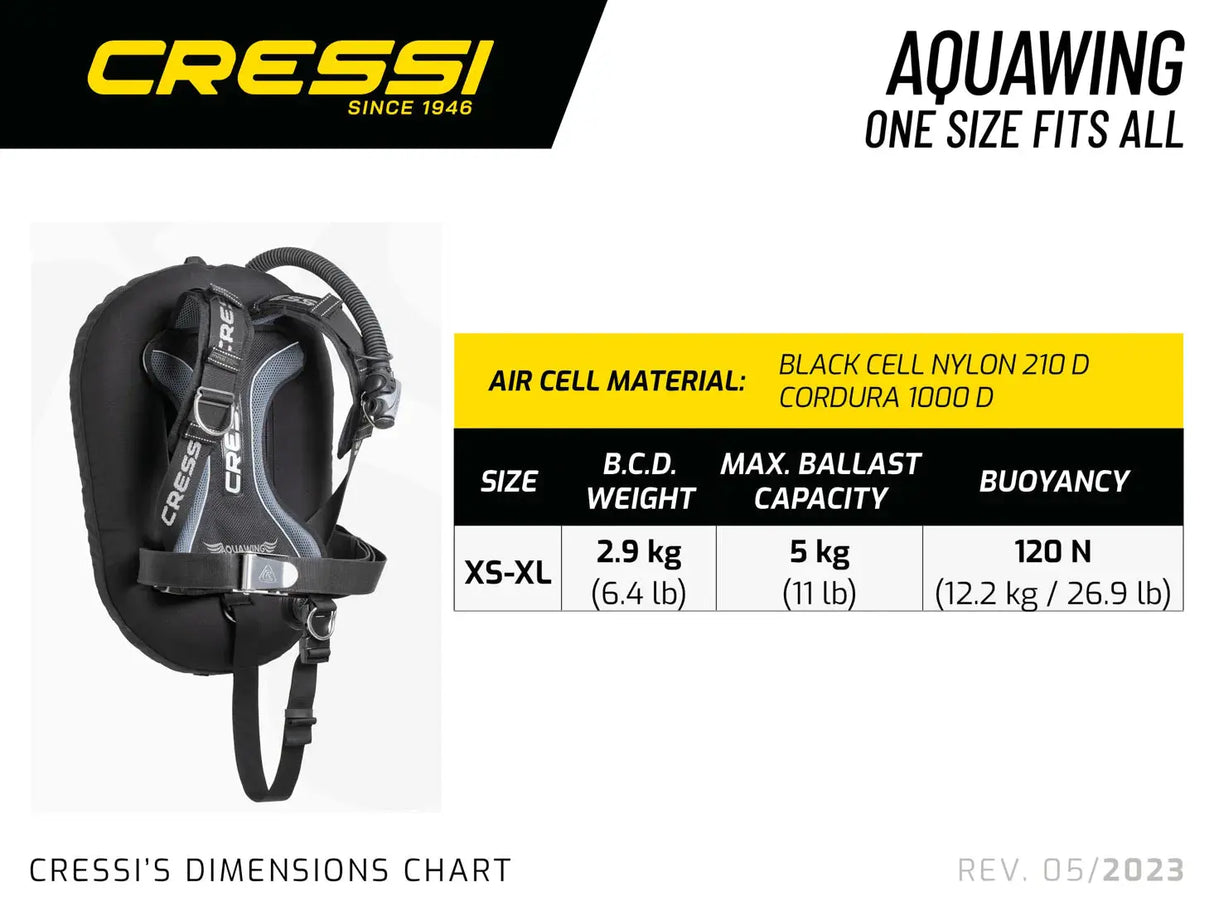Cressi Aquawing BCD Range Cressi