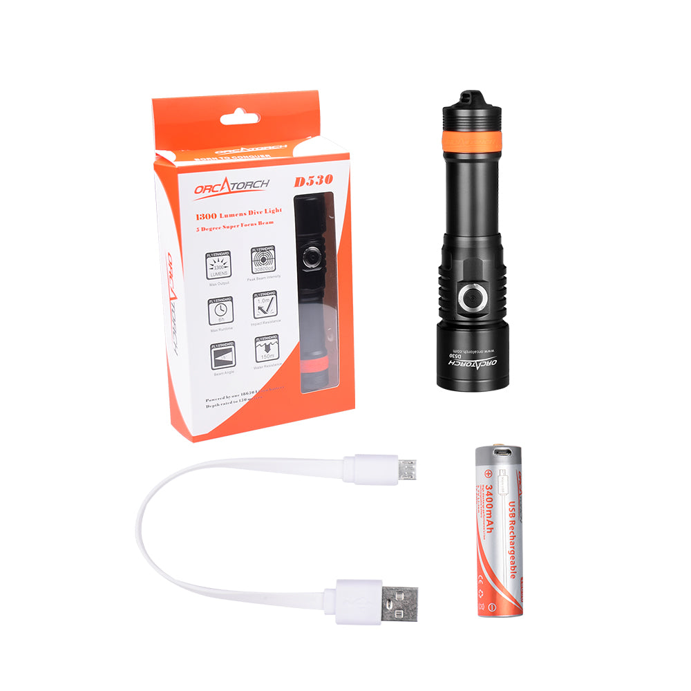 OrcaTorch D530 Dive Light