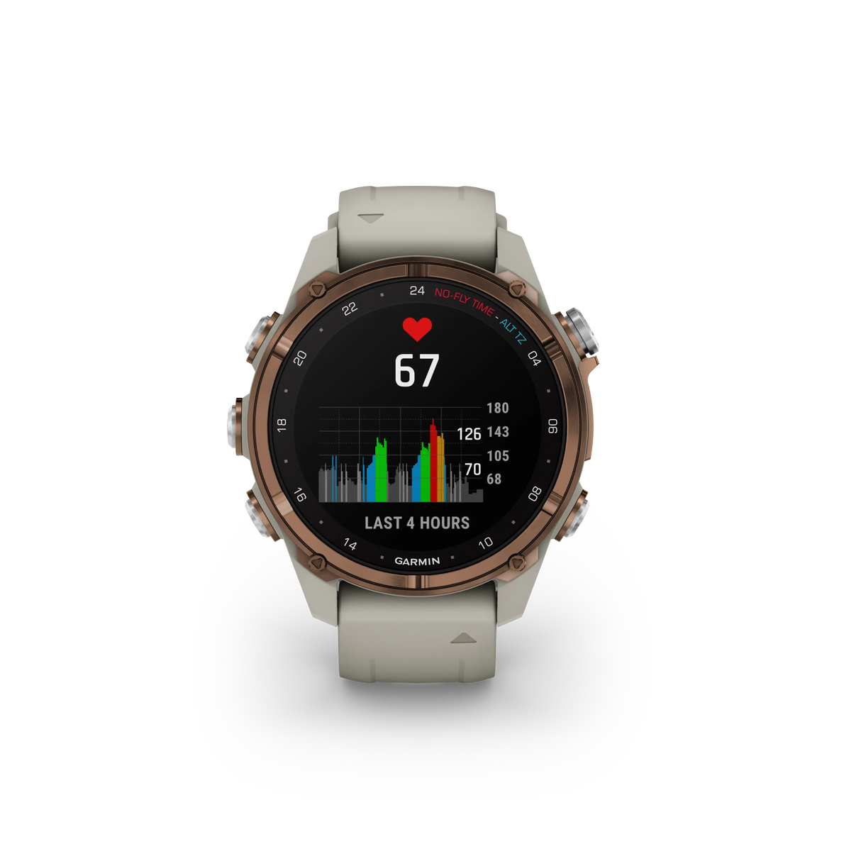 Garmin Descent Mk3I Dive Computer 43Mm Bronze Pvd Titanium With French Grey Silicone Band Garmin
