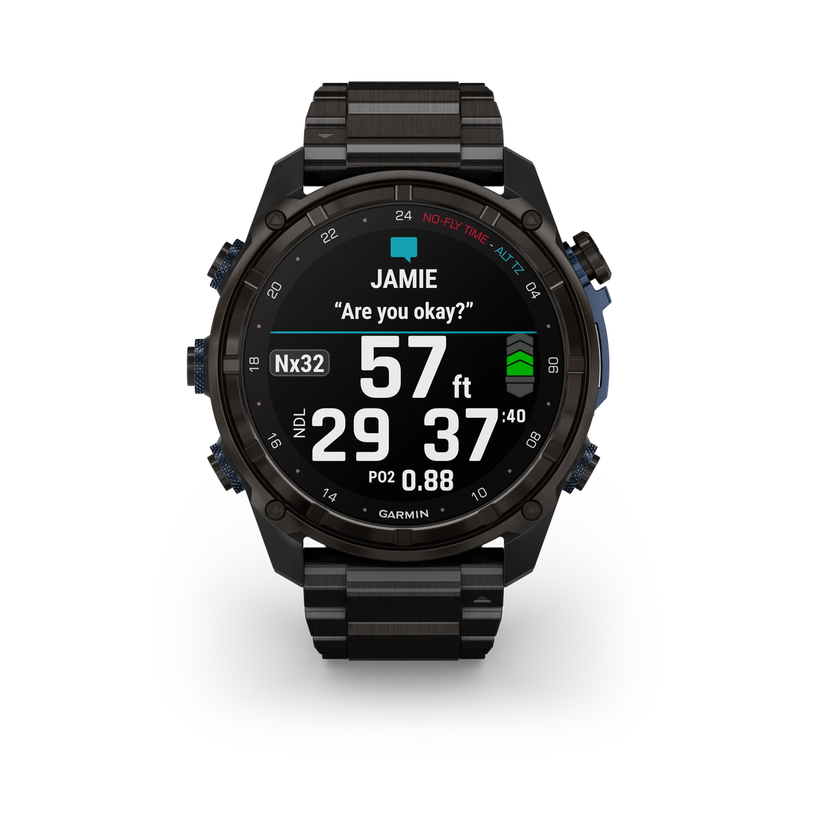 Garmin Descent Mk3I Dive Computer 51Mm Carbon Grey Dlc Titanium With Dlc Titanium Band Garmin