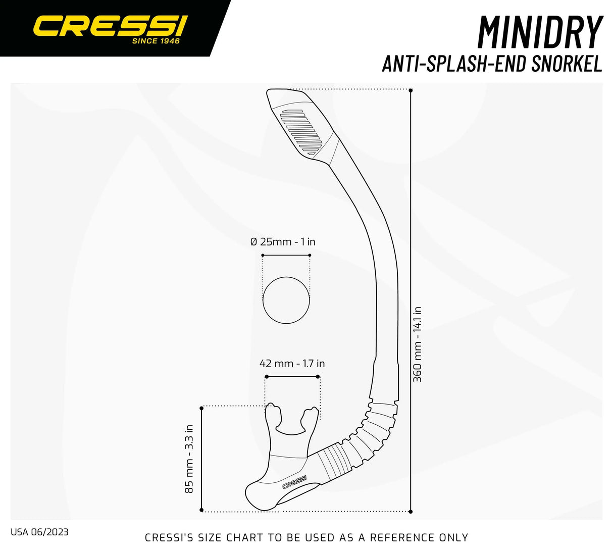 Cressi Minidry Snorkel Cressi