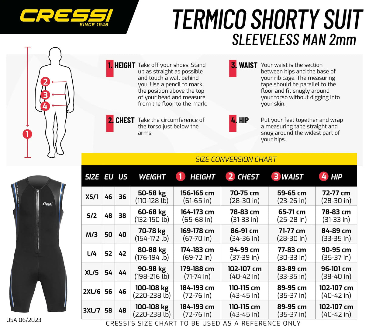 Cressi Termico Shorty Swimsuit Man Cressi
