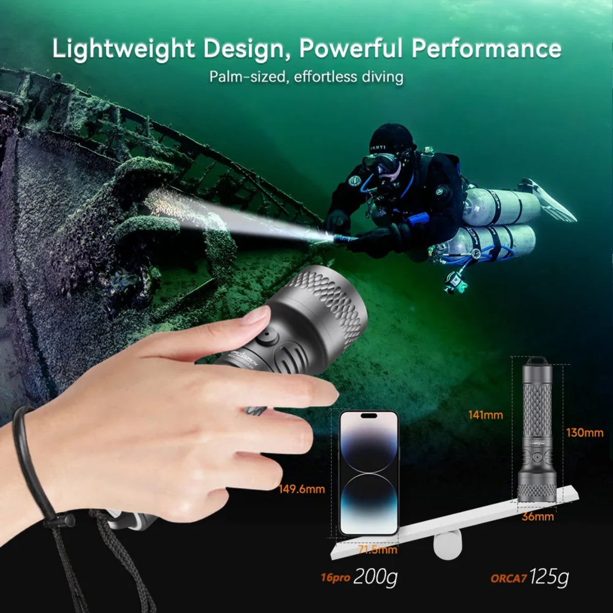 OrcaTorch Orca7 Dive Torch