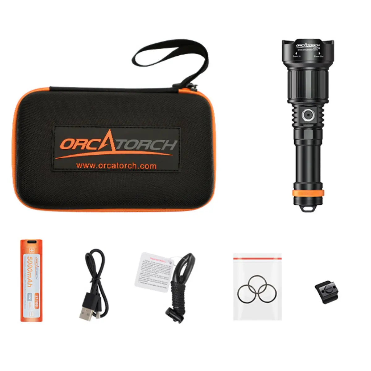Orcatorch ZD710 MK2 Zoomable Dive Torch ORCA TORCH