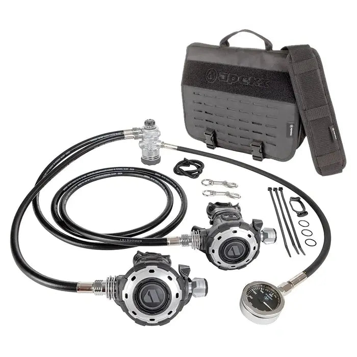 Apeks Mtx-Rc Single Cylinder Long Hose Set, Stage 4, Reg Bag Included Apeks