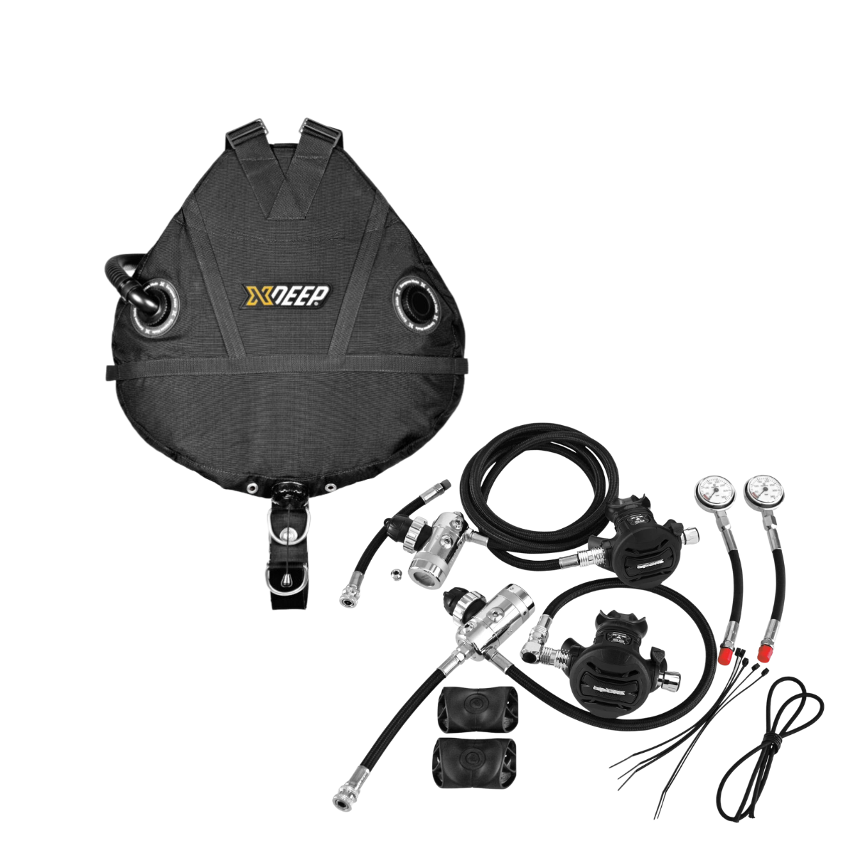 Sidemount Set Rec Std With Apeks Regs. aquanauts