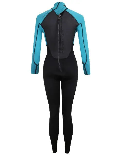 Typhoon Storm 2.8Mm Womens Wetsuit BLACK-AQUA Typhoon