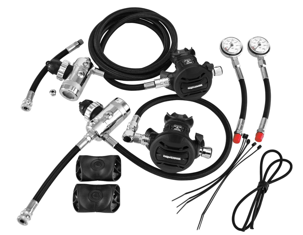 Sidemount Set Rec Std With Apeks Regs. aquanauts