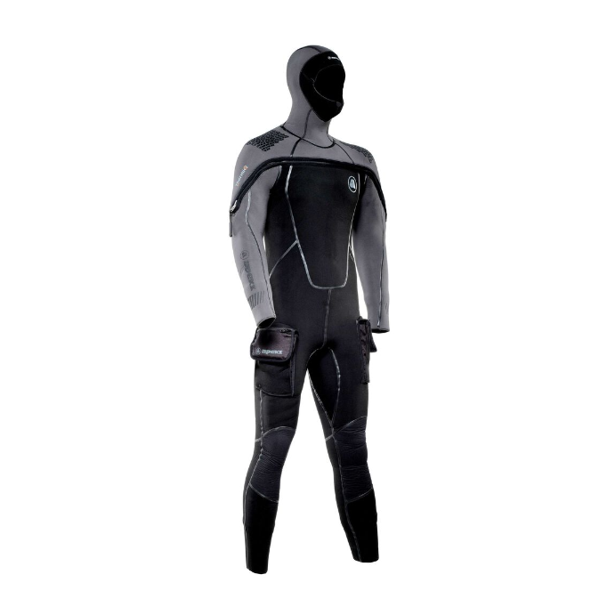 Apeks Thermiq Adv. Jumpsuit 8/7mm Mens Black Grey