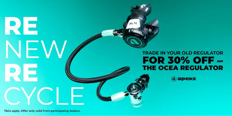 30% Off Apeks Ocea Stage 3 Regulator Set, When You Trade In Your Old Regulators.