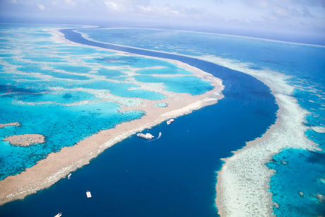 aerial view of the great barrier reef