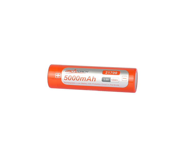 OrcaTorch 21700 USB Battery 5000mAh