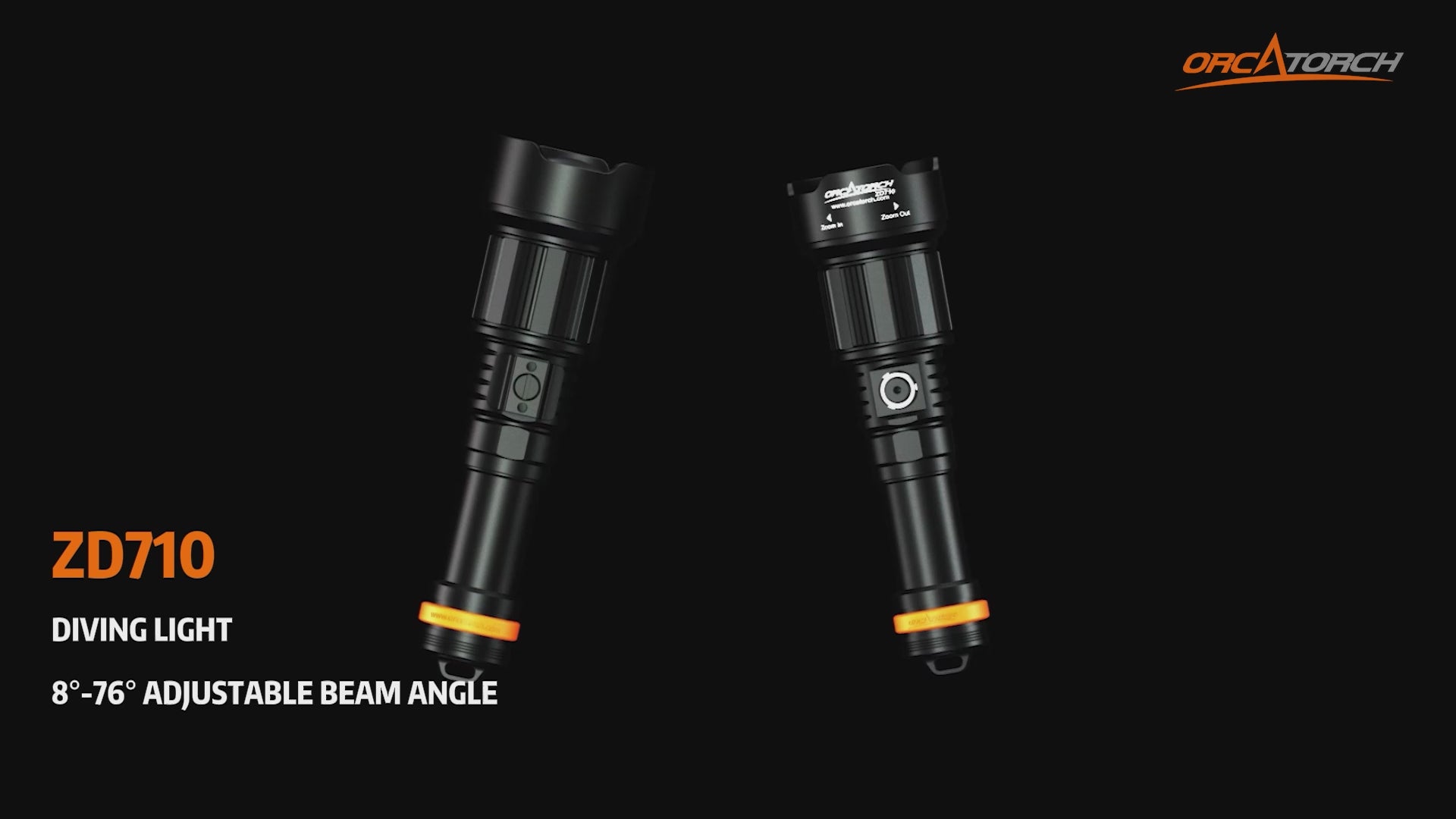 Orcatorch ZD710 MK2 Zoomable Dive Torch – Aquanauts